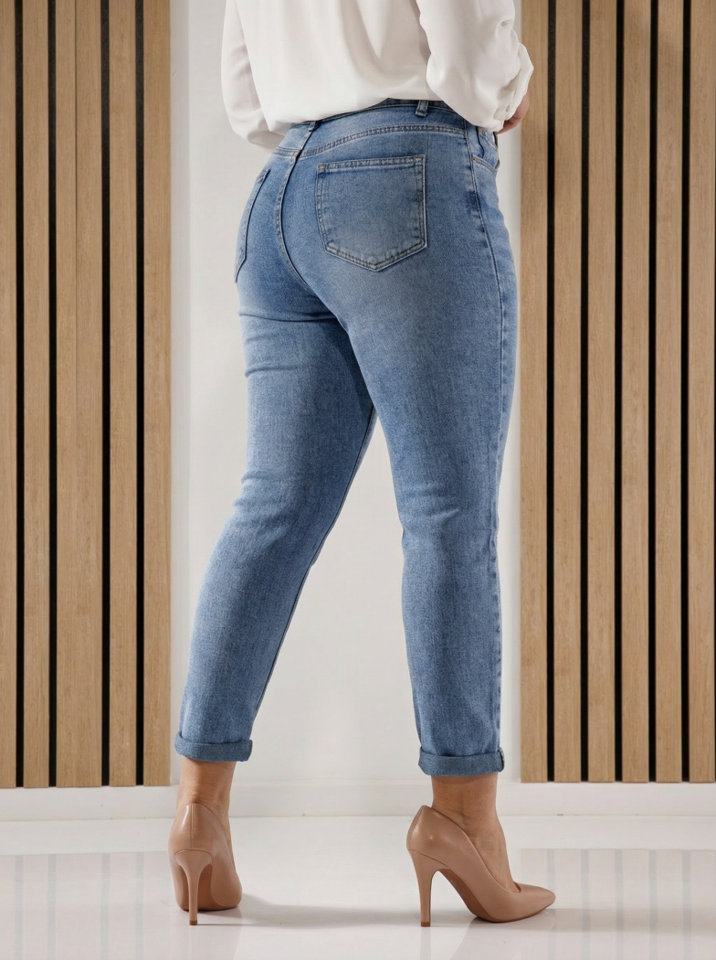 Farmernadrág MomFit nőknek Helena kék #A1395