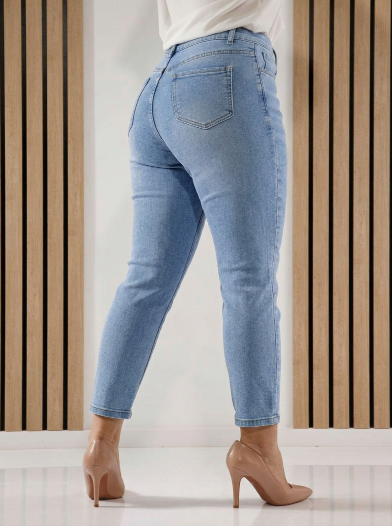 Farmernadrág MomFit nőknek Alyssa kék #A1396