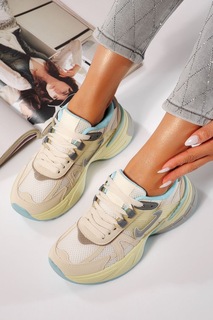 Női bézs eko-bőr tornacipő Amy #24603