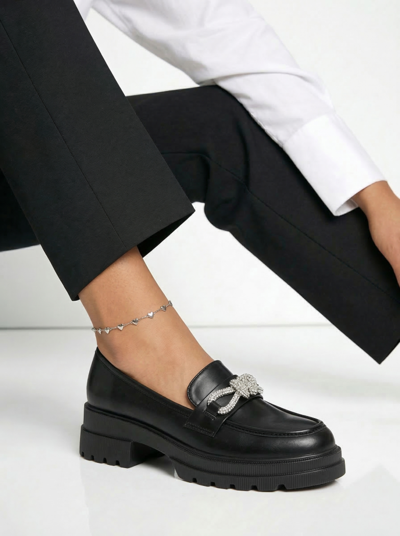 Ava Női Alkalmi Cipő Fekete Ökológiai Bőrből #18307