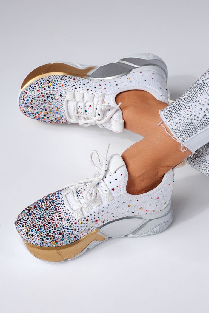 Női fehér textil tornacipő Maria #24608