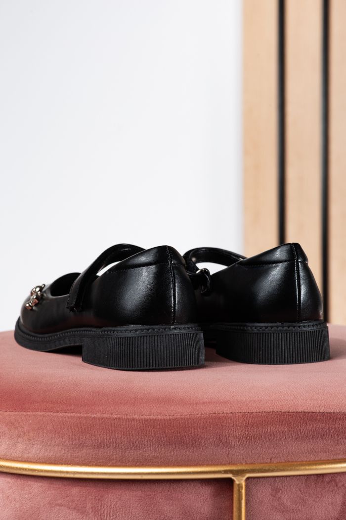 Fekete lány cipő eco-bőrből Maria #24632