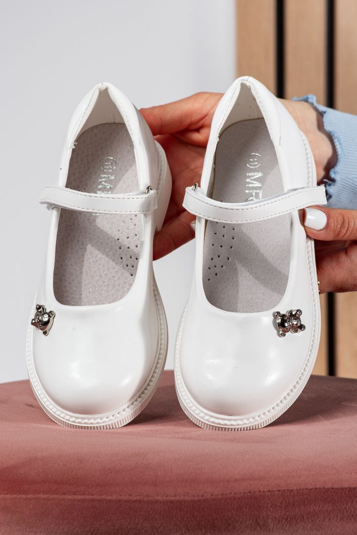 Fehér lány cipők eco-bőrből Maria2 #24636