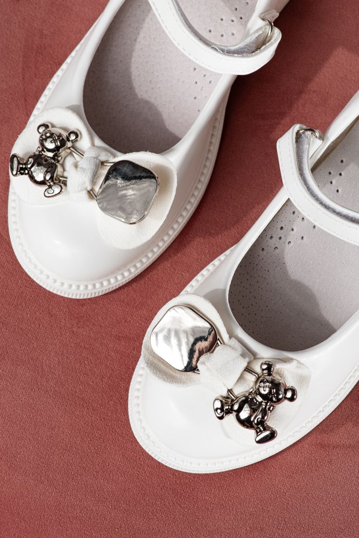 Öko bőrből készült fehér lány cipő Alina #24642