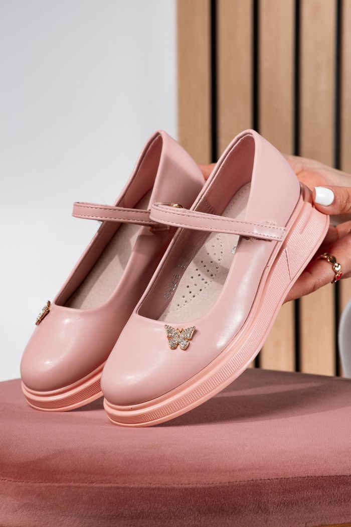 Rózsaszín lány cipő eco-bőrből Sara2 #24647