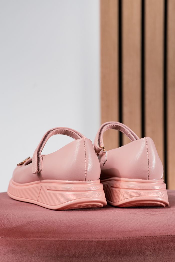 Rózsaszín lány cipő eco-bőrből Sara2 #24647