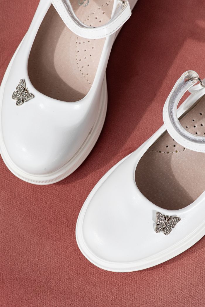 Fehér eco-bőrből készült lánycipő Sara2 #24648