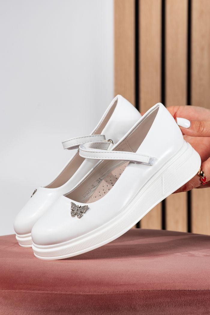 Fehér eco-bőrből készült lánycipő Sara2 #24648