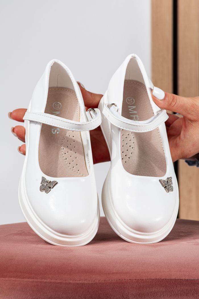 Fehér eco-bőrből készült lánycipő Sara2 #24648