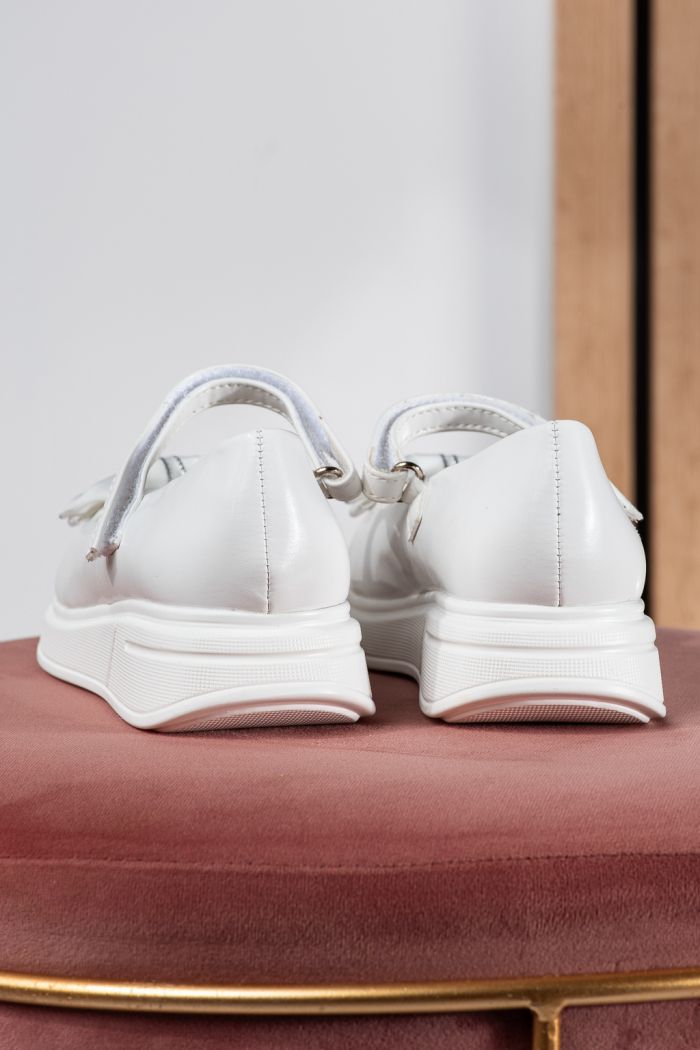 Fehér lány cipők ökobőrből Alis2 #24649