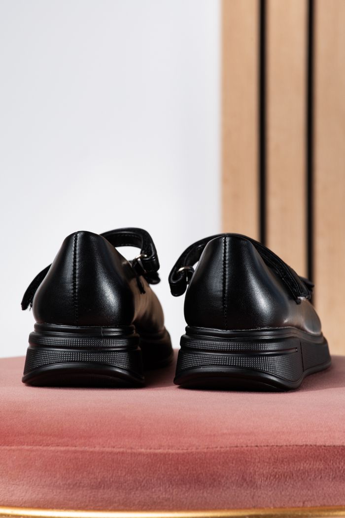 Fekete lány cipők ökobőrből Alis2 #24650