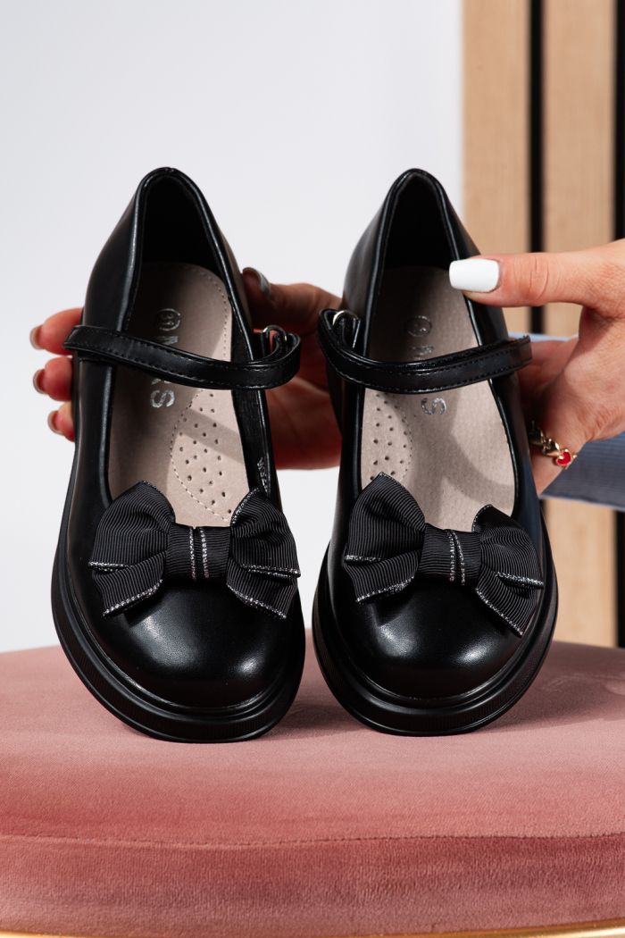 Fekete lány cipők ökobőrből Alis2 #24650