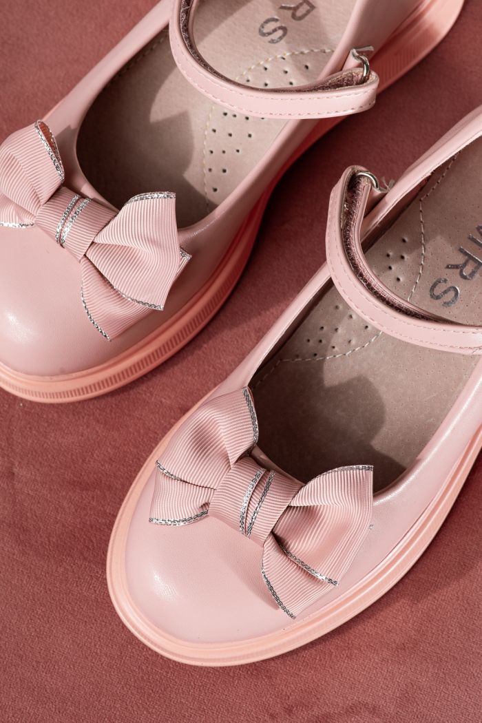 Rózsaszín lány cipő eco-bőrből Alis #24653