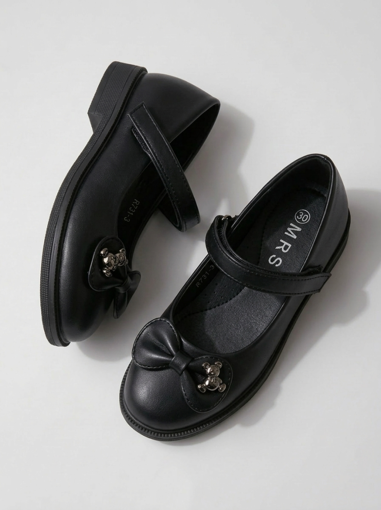 Lány Cipők fekete öko bőrből készült Lorete #24623