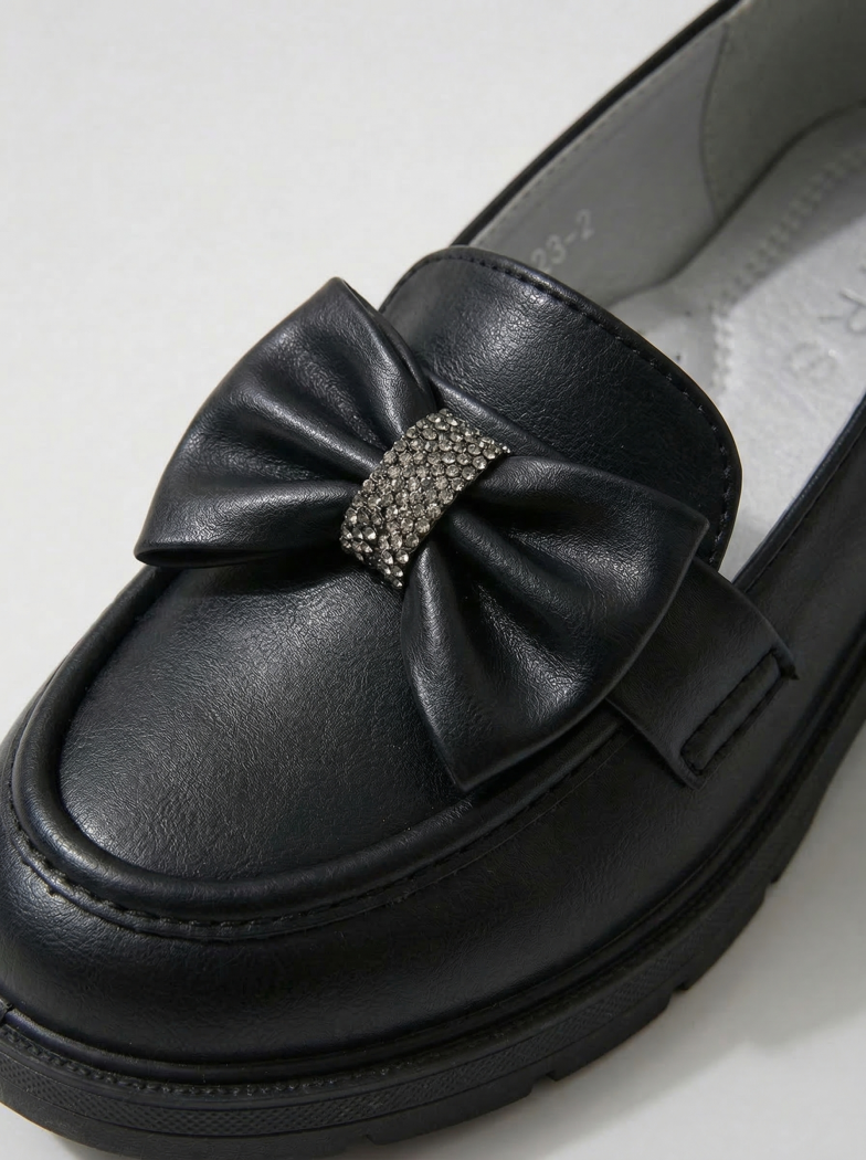 Lány Cipők fekete öko bőrből készült Alda2 #24620