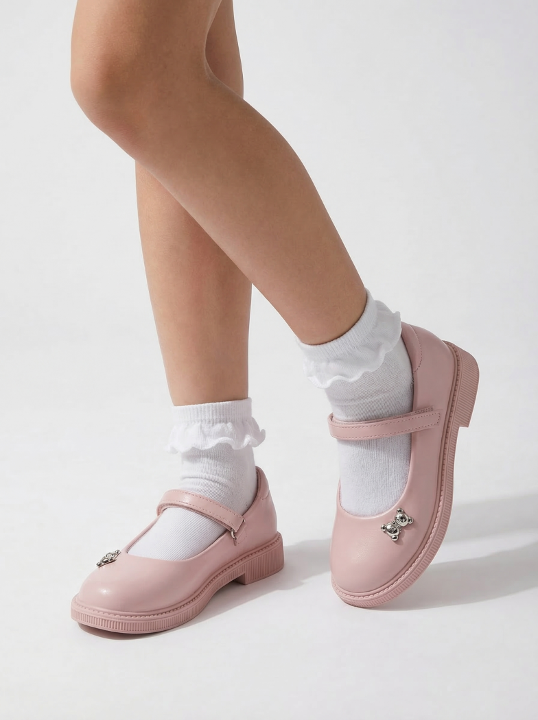 Lány Cipők rózsaszín öko bőrből készült Maria2 #24634