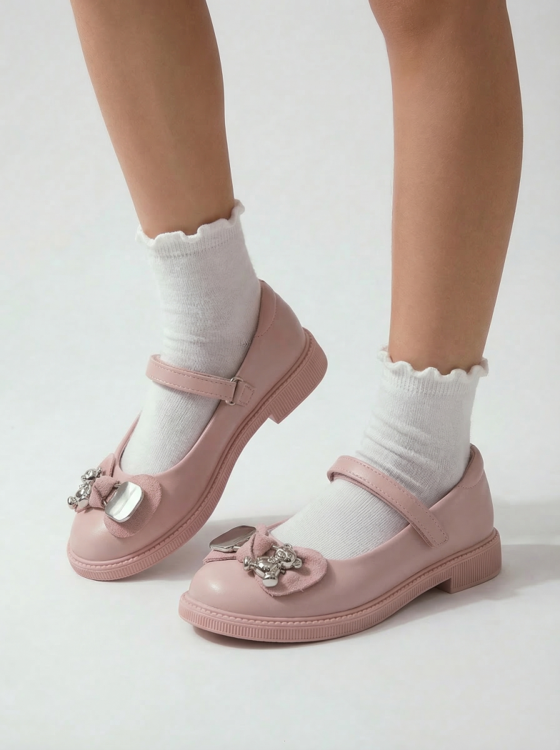 Rózsaszín lány cipő eco-bőrből Alina2 #24637