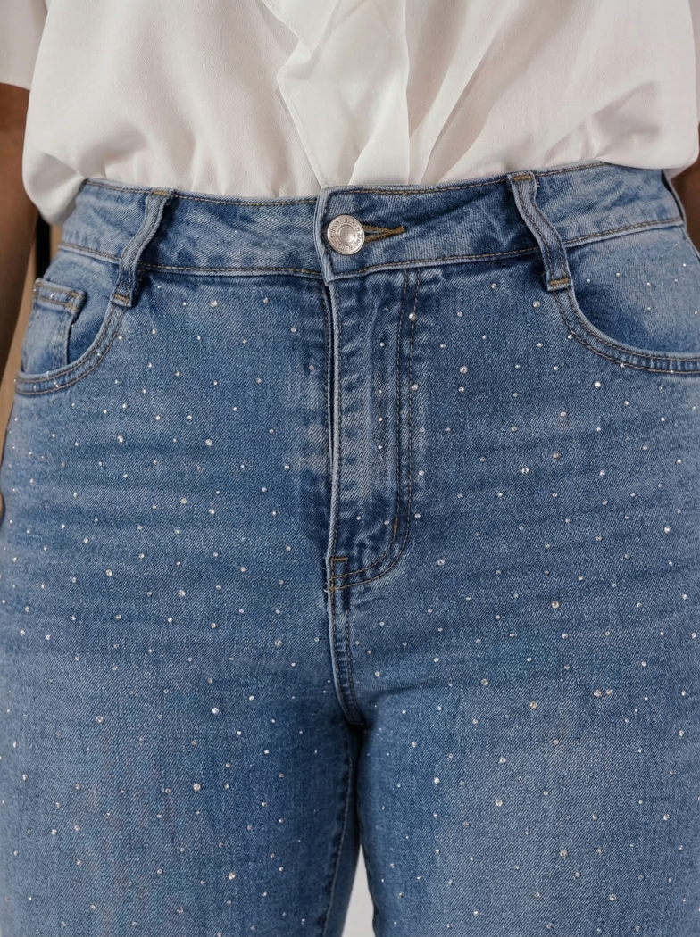 Momfit női farmernadrág Ana kék #A1416