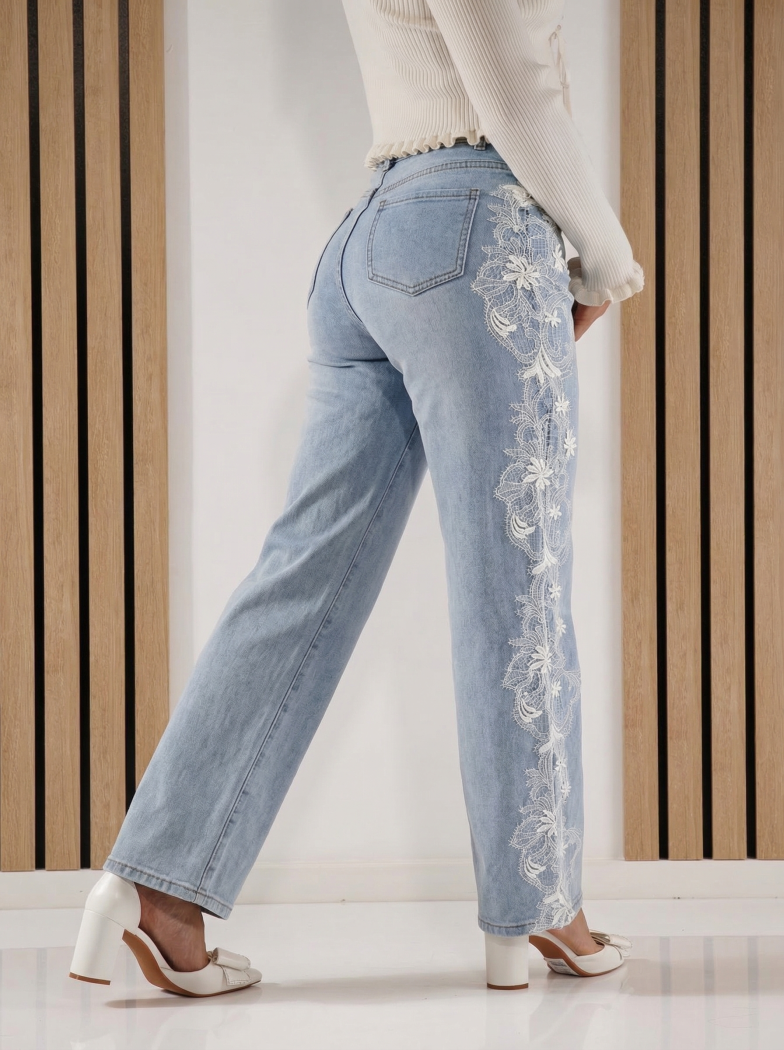 Wide Leg női farmernadrág Cate kék #A1418