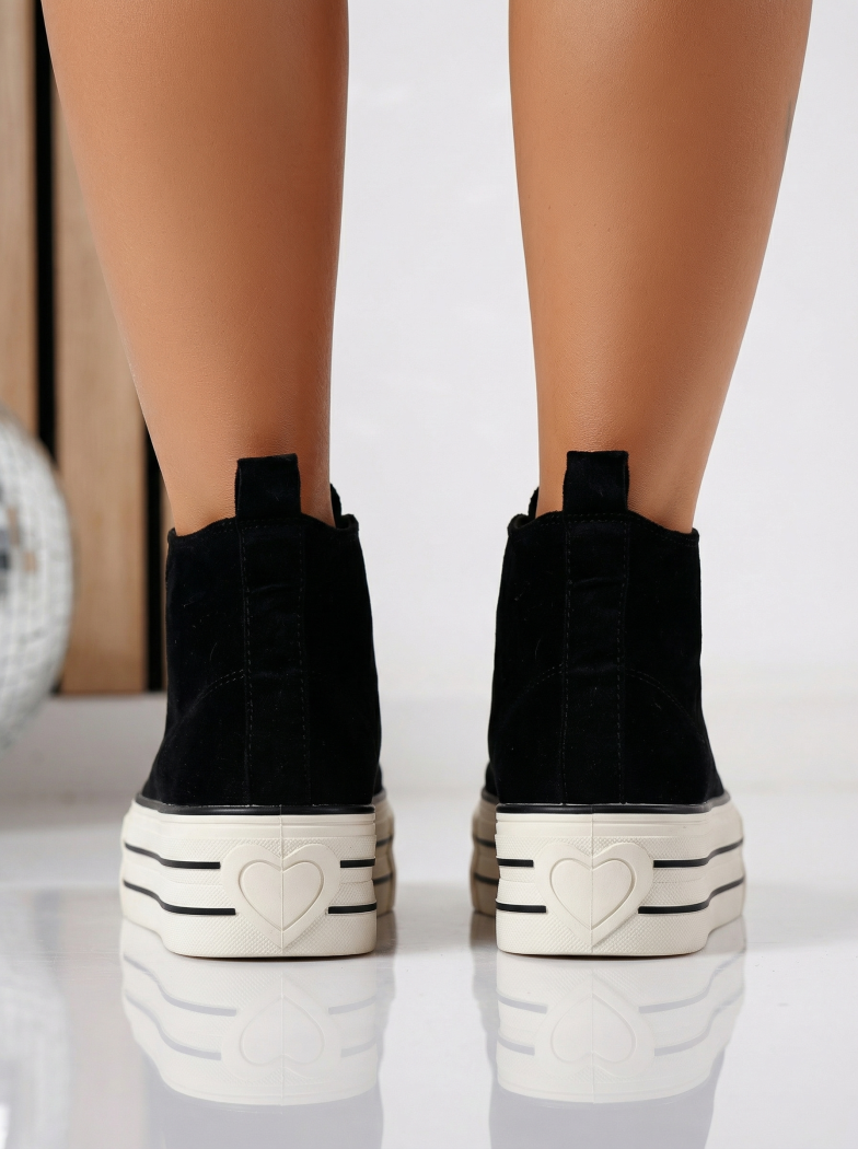 Női sportcipők fekete textil anyagból készült Azura #24677