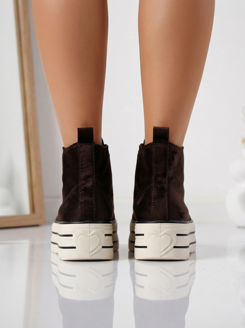 Női sportcipők barna textil anyagból készült Azura #24678