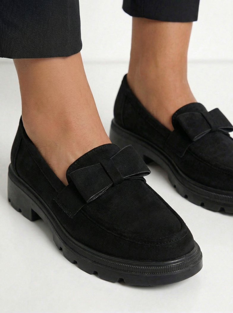 Női alkalmi cipők fekete öko velúrból készült Brielle #24664