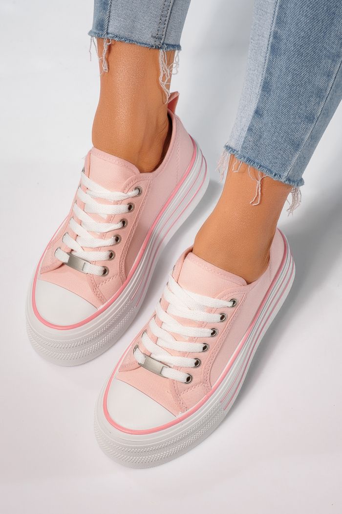 Rózsaszín női tornacipő textil Sophia #24725