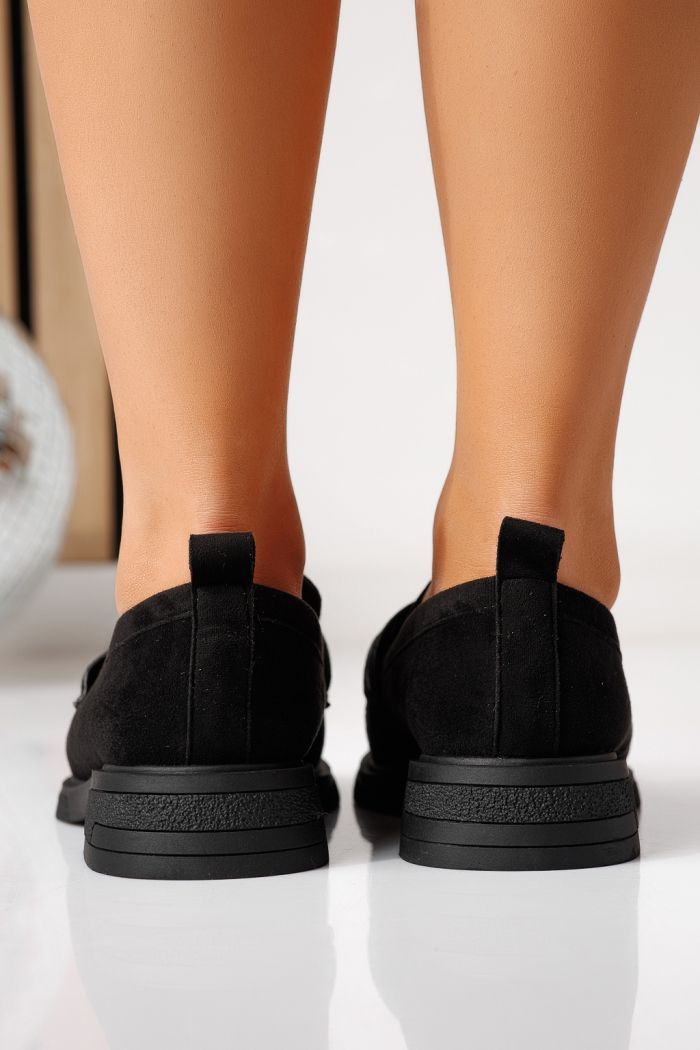 Női alkalmi cipők fekete öko velúrból készült Cassia #24903