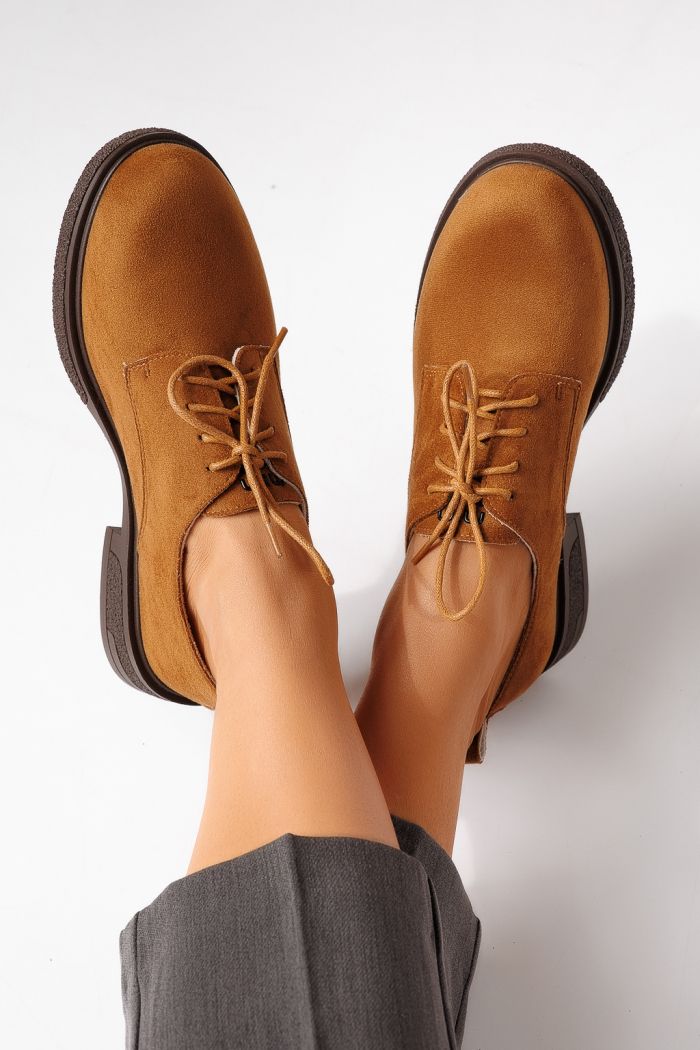 Női alkalmi cipők barna öko velúrból készült Bellamy #24891