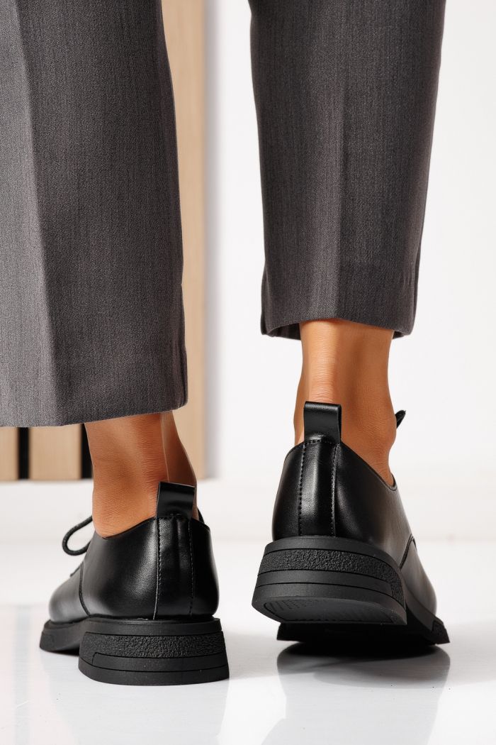 Női alkalmi cipők fekete öko bőrből készült Bellamy #24892