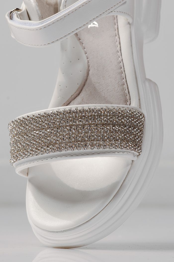 Gyerek szandálok fehéri öko bőrből készült Enara #24919