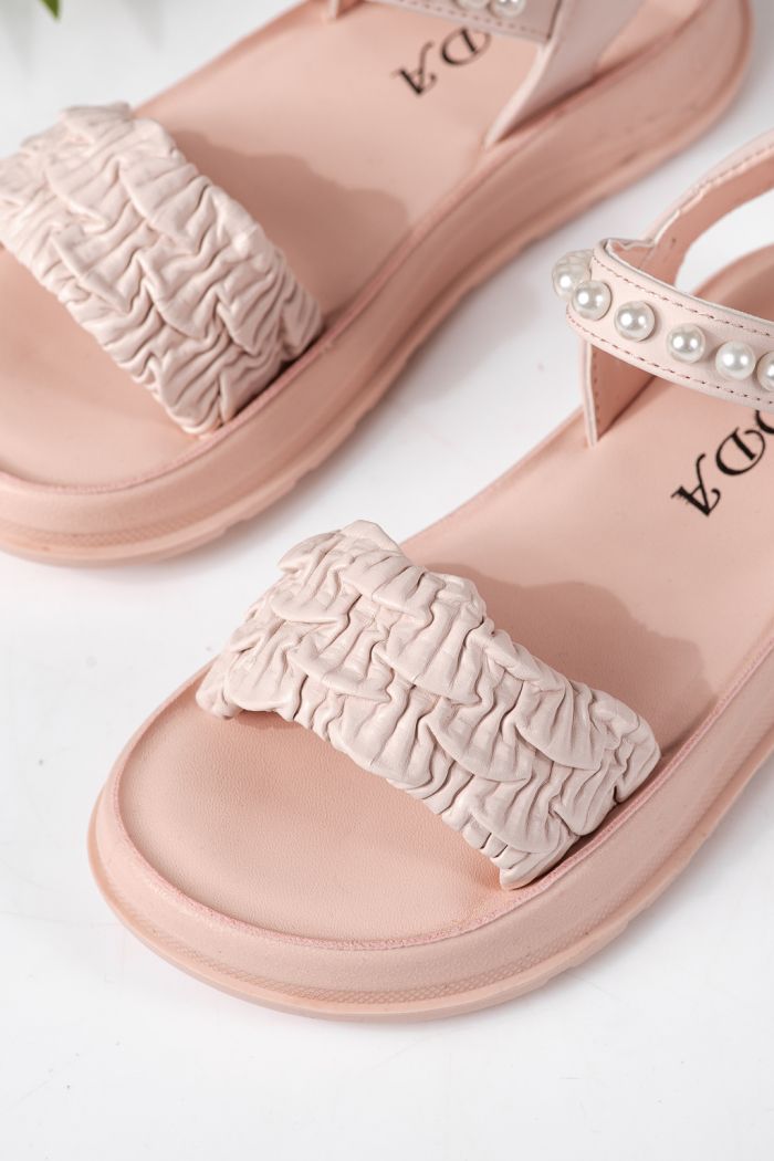 Gyerek szandálok rózsaszín öko bőrből készült Harper #24961