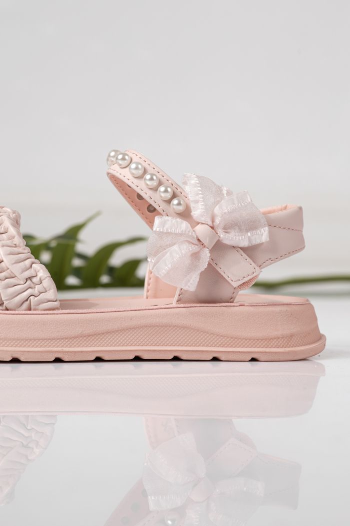 Gyerek szandálok rózsaszín öko bőrből készült Harper #24961