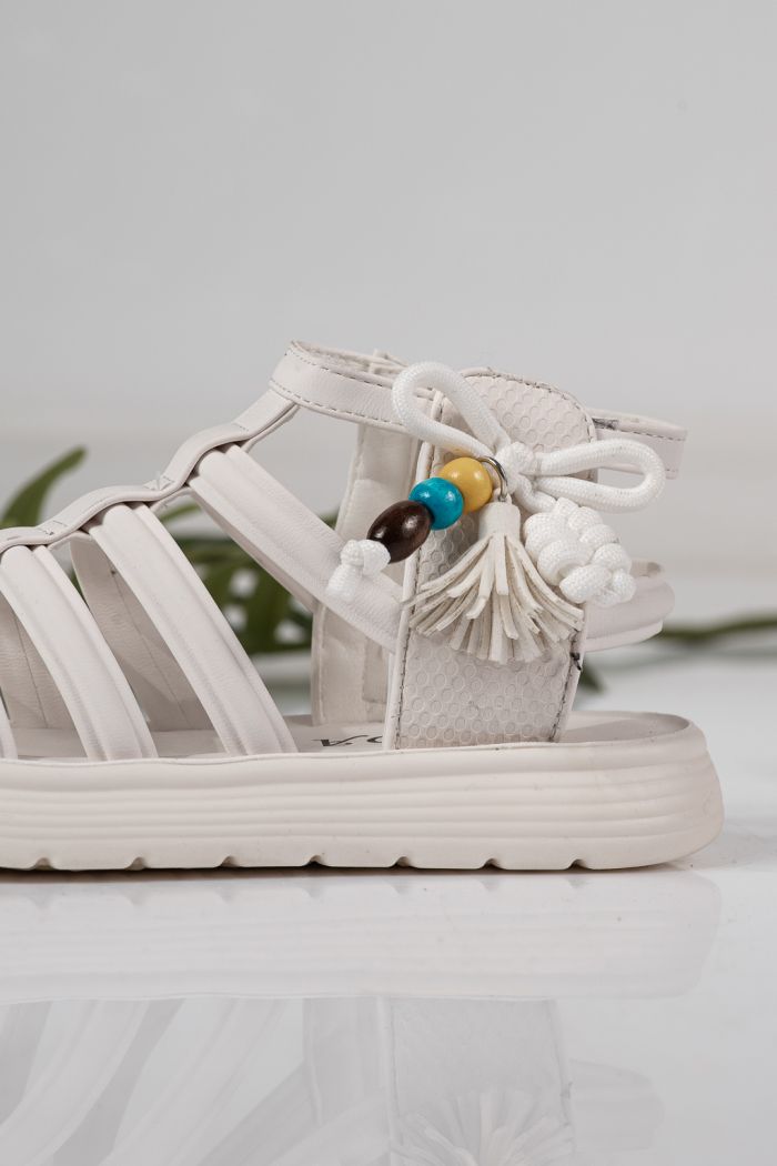 Gyerek szandálok fehéri öko bőrből készült Madison #24924