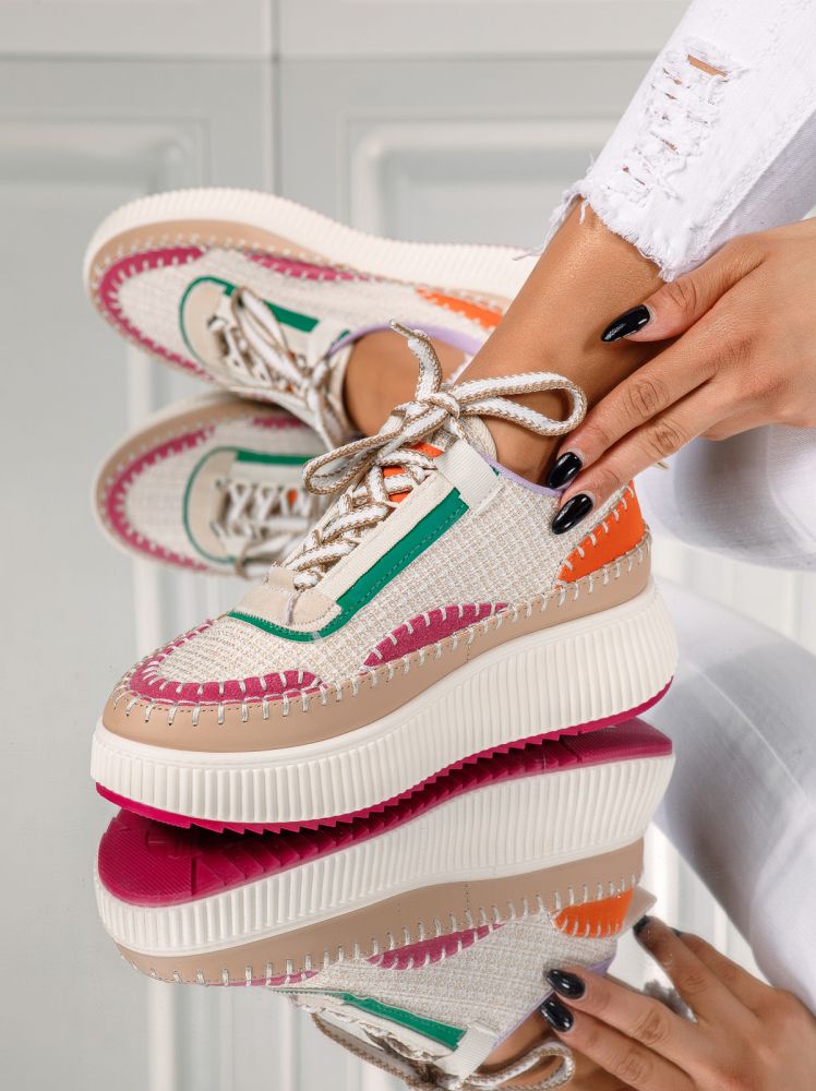 Roxi Női Sportcipő Piros Textil Anyagból #24983