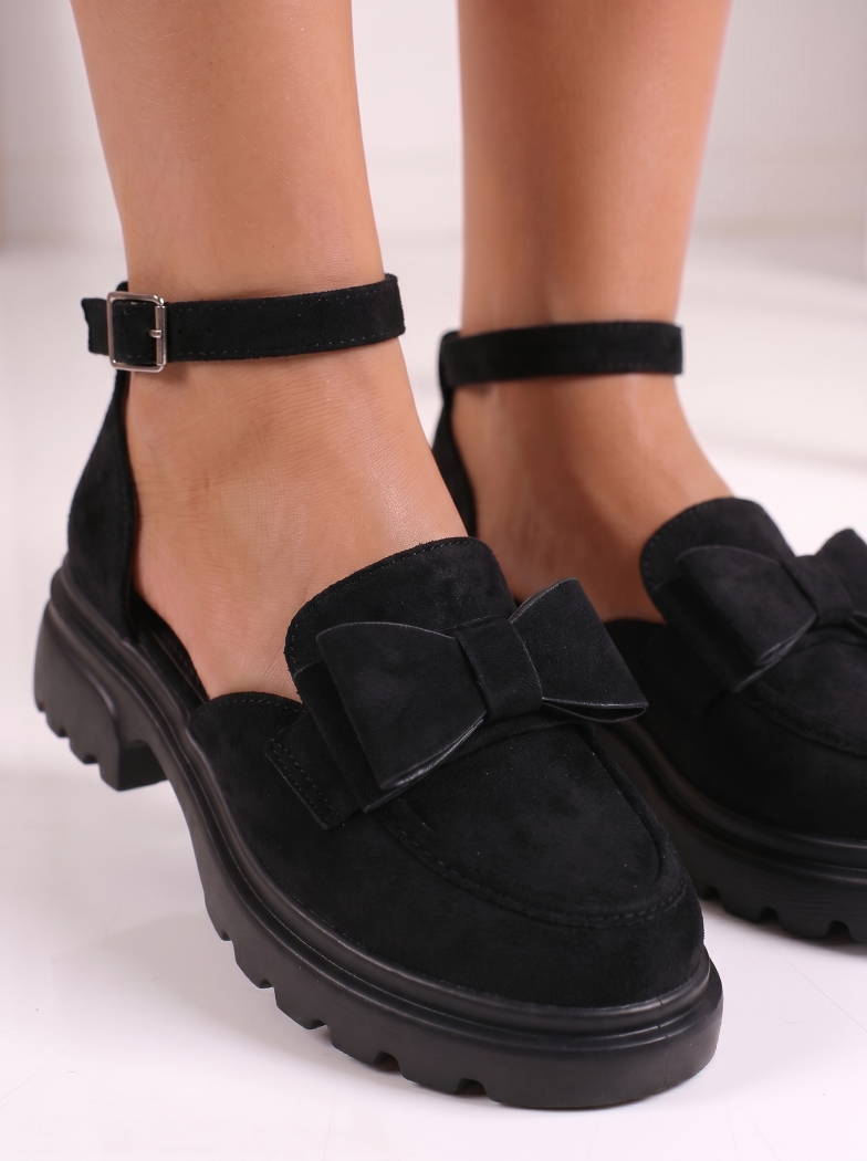 Női fekete alkalmi cipő ekológikus bőrből Maris #24995