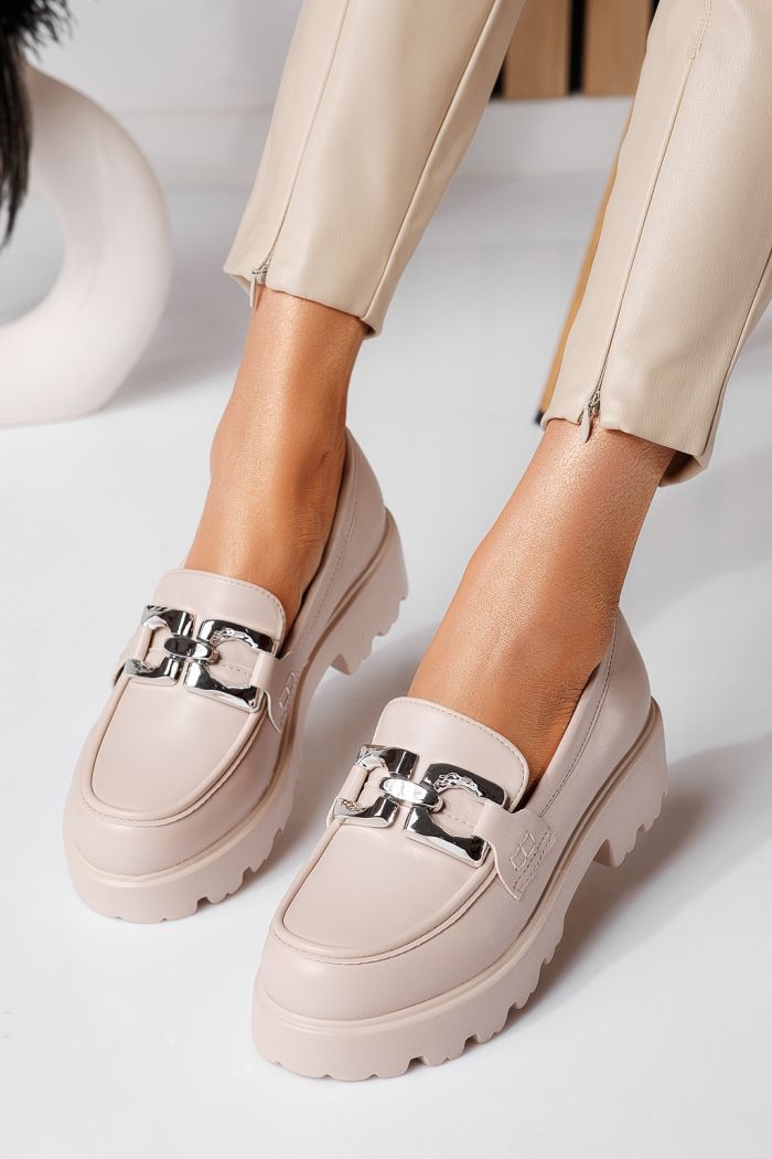 Thalia Női Alkalmi Cipő Bézs Ökológiai Bőrből #25129