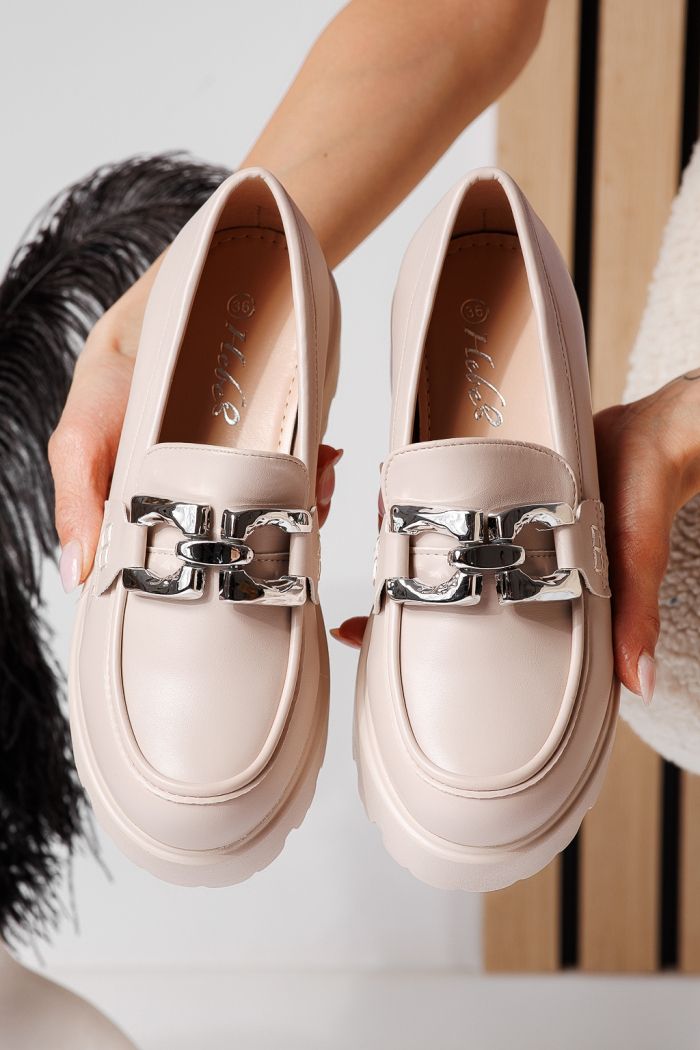 Thalia Női Alkalmi Cipő Bézs Ökológiai Bőrből #25129