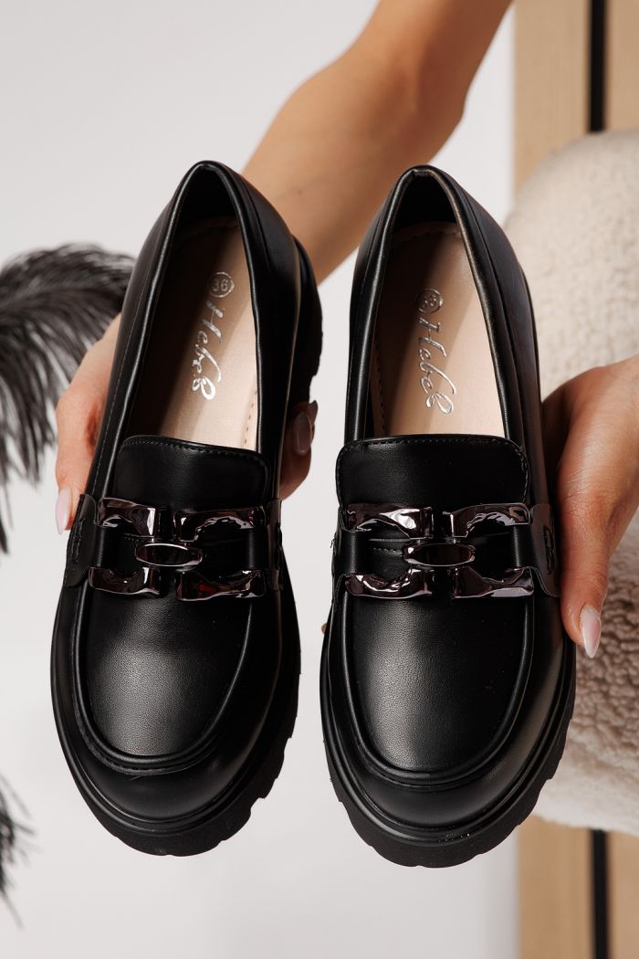 Thalia Női Alkalmi Cipő Fekete Ökológiai Bőrből #25130