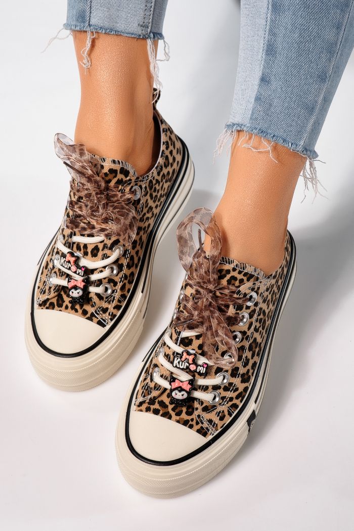 Női leopárd textil tornacipő Amelia #25237