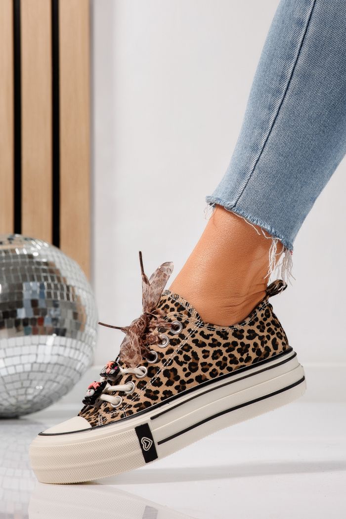 Női leopárd textil tornacipő Amelia #25237