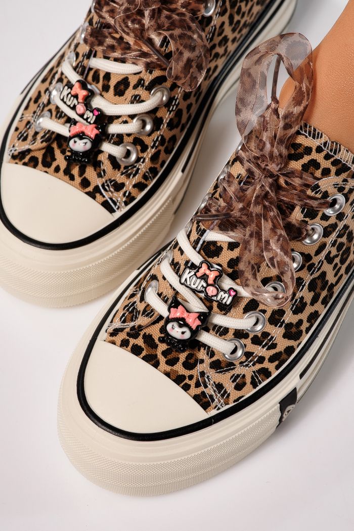 Női leopárd textil tornacipő Amelia #25237