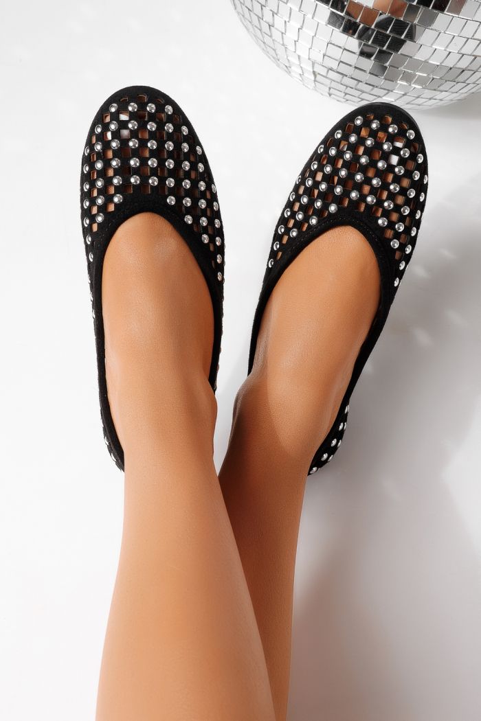 Balerini dama negri din piele ecologica Diamond #25115