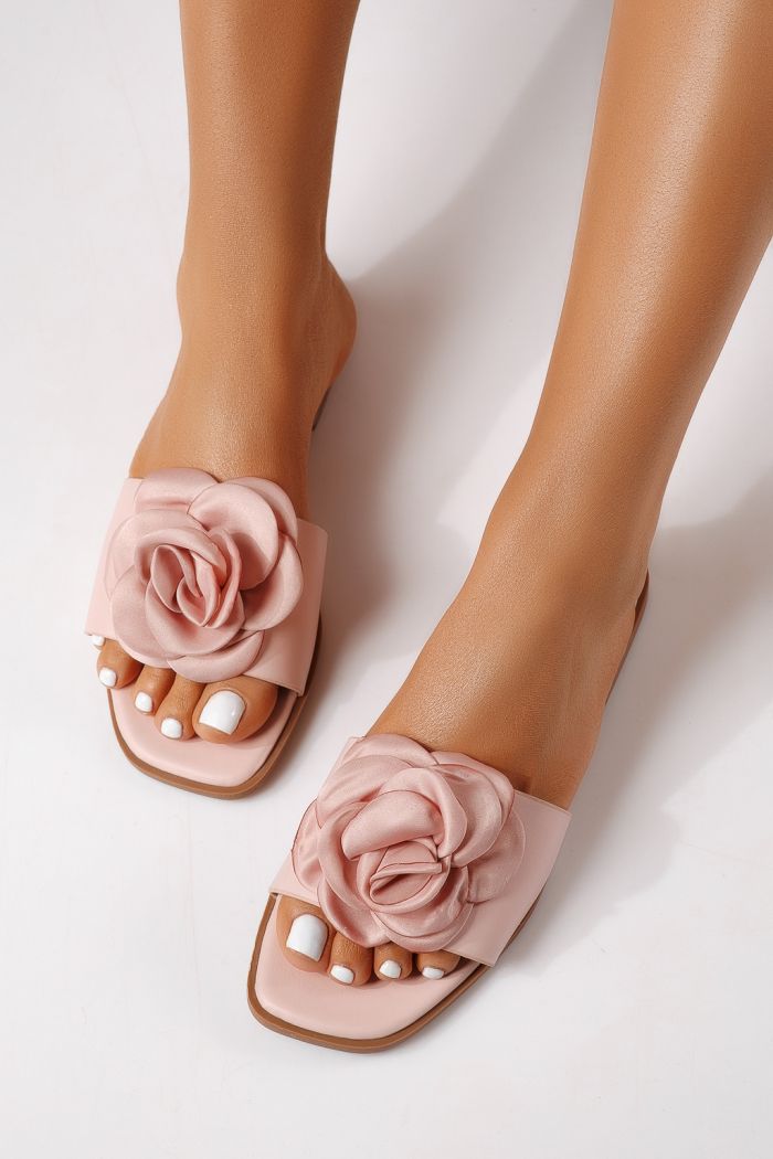 Női papucsok rózsaszín öko bőrből készült Nerys #25103