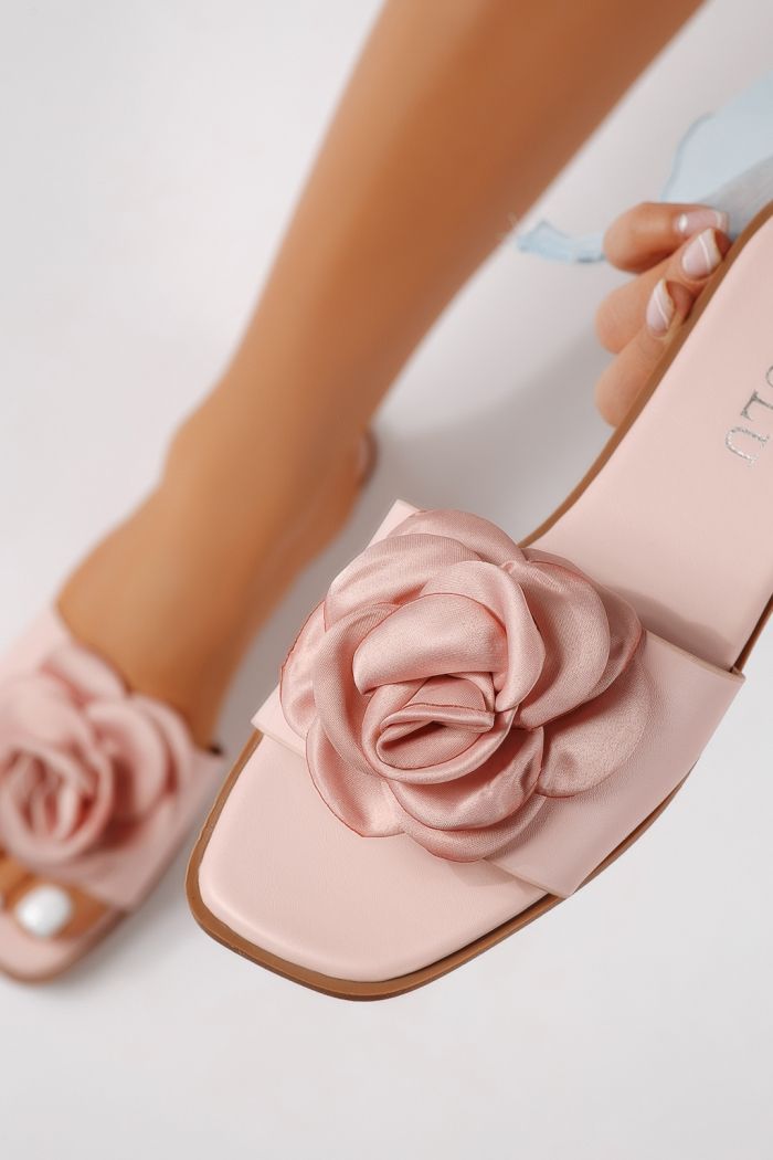 Női papucsok rózsaszín öko bőrből készült Nerys #25103