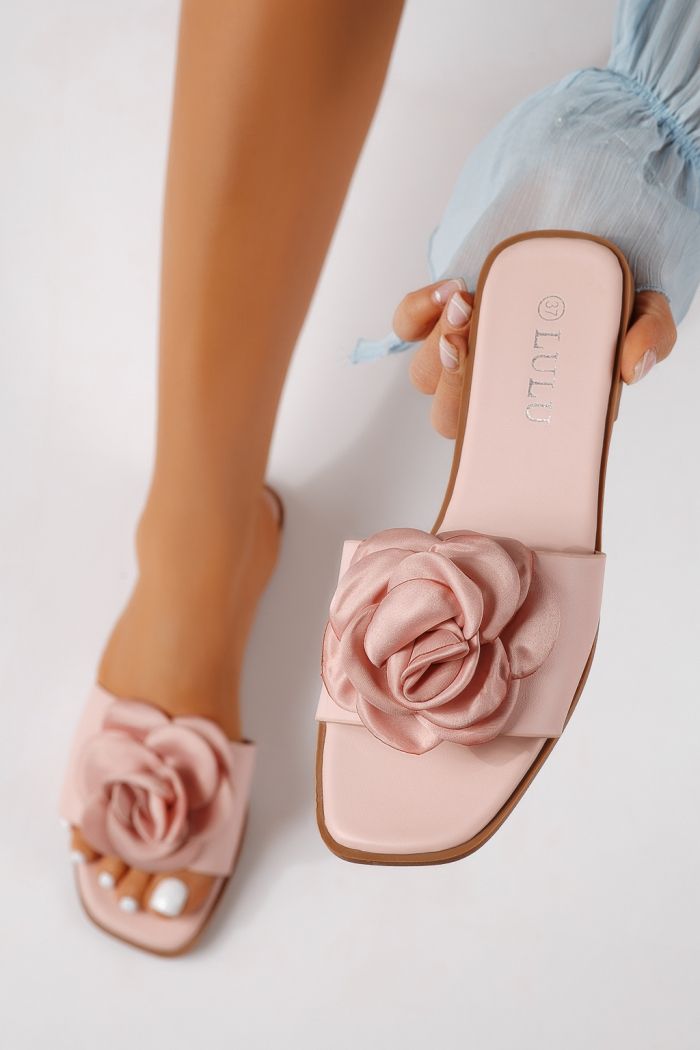 Női papucsok rózsaszín öko bőrből készült Nerys #25103