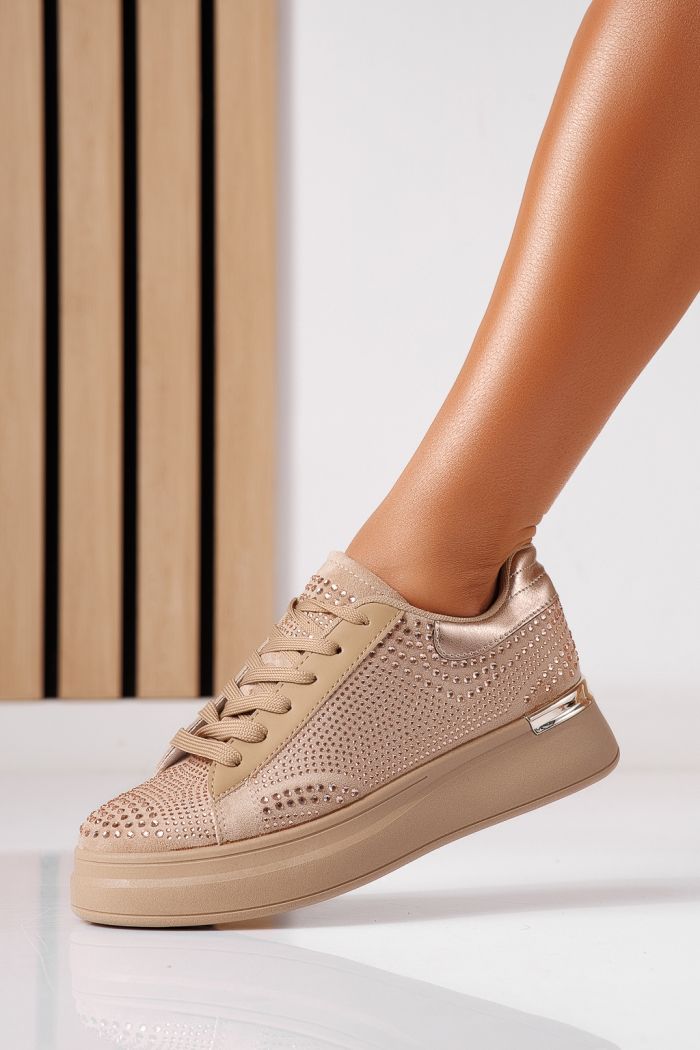 Női sportcipők khaki öko velúrból készült Lark #25476