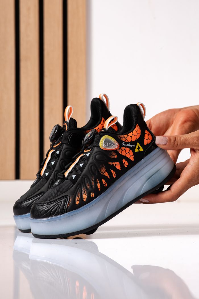 Görkorcsolya fekete öko bőrből készült Helys4 #25431