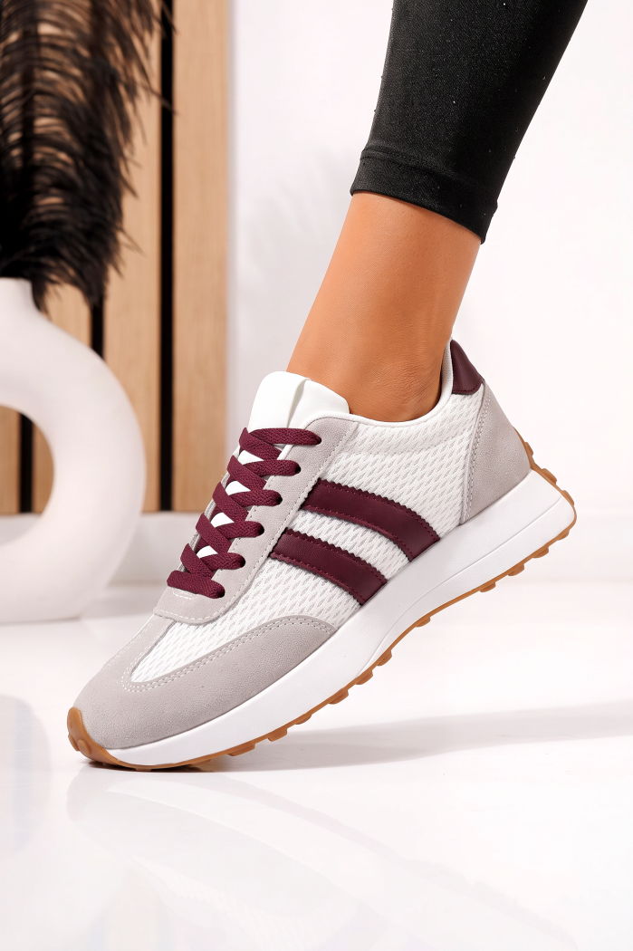 Női sportcipők fehér textil anyagból készült Aurora #30042