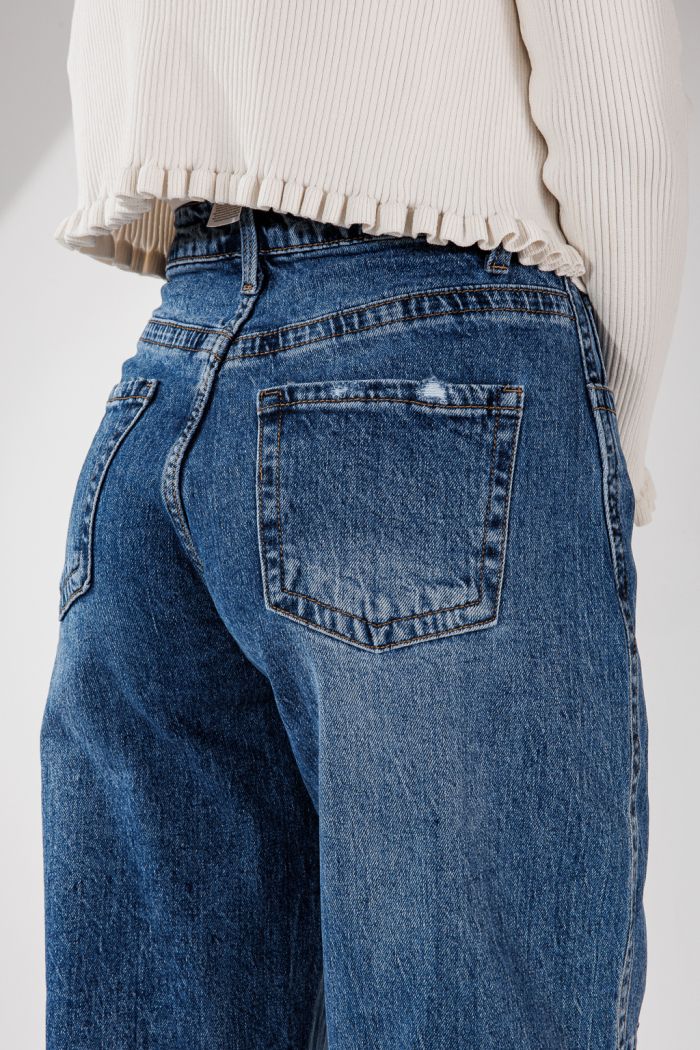 Női Loose Fit Farmernadrágok Noa Kék #A1450